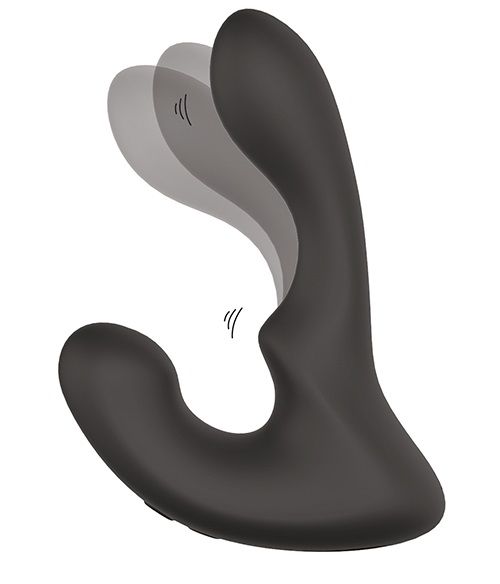 Чёрный массажер простаты с 2 моторами BOOTY ROCKER - Dream Toys - в Химках купить с доставкой