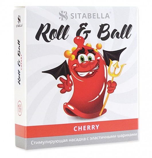Стимулирующий презерватив-насадка Roll   Ball Cherry - Sitabella - купить с доставкой в Химках