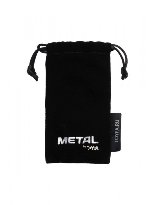 Серебристая коническая анальная пробка с красным кристаллом - 8 см. - ToyFa - купить с доставкой в Химках