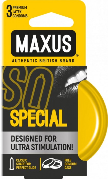Презервативы с точками и рёбрами в железном кейсе MAXUS Special - 3 шт. - Maxus - купить с доставкой в Химках