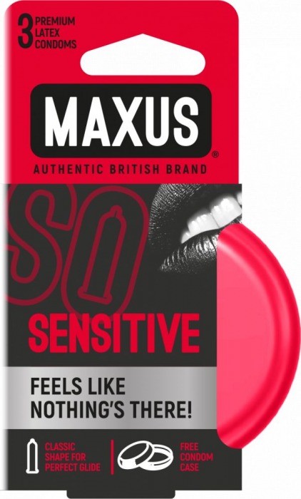 Ультратонкие презервативы в железном кейсе MAXUS Sensitive - 3 шт. - Maxus - купить с доставкой в Химках