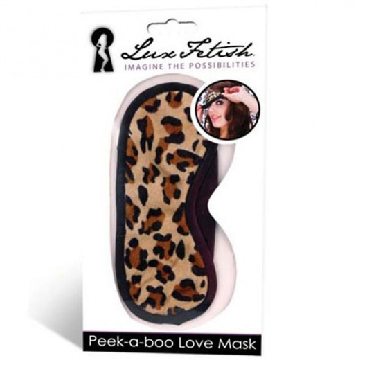 Леопардовая маска на глаза Peek-a-Boo - Lux Fetish - купить с доставкой в Химках