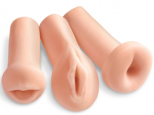 Комплект из 3 мастурбаторов All 3 Holes: вагина, анус, ротик - Pipedream - в Химках купить с доставкой