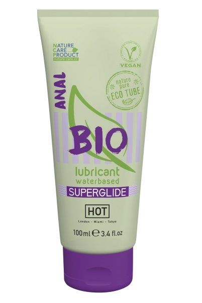Интимный увлажняющий анальный гель BIO SuperGlide - 100 мл. - HOT - купить с доставкой в Химках