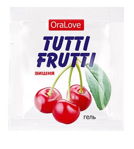 Пробник гель-смазки Tutti-frutti с вишнёвым вкусом - 4 гр. - Биоритм - купить с доставкой в Химках