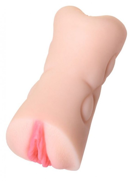 Телесный двусторонний мастурбатор Rich Fruit - вагина и анус - ToyFa - в Химках купить с доставкой