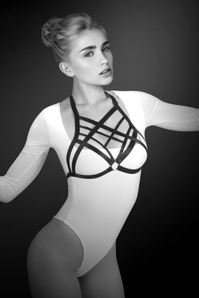 Черная упряжь на грудь Clara - Bijoux Pour Toi - купить с доставкой в Химках