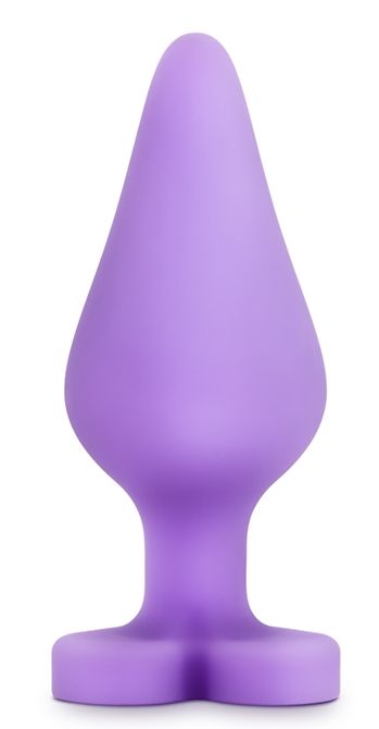 Фиолетовая анальная пробка Naughty Candy Heart Do Me Now - 8,9 см. - Blush Novelties - купить с доставкой в Химках
