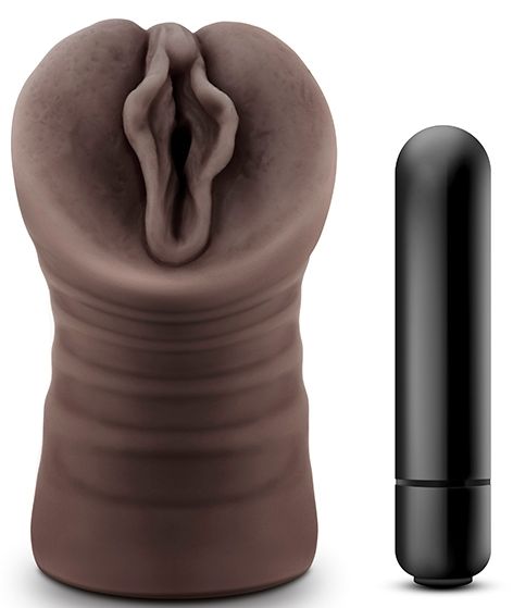 Коричневый мастурбатор-вагина Alexis - Blush Novelties - в Химках купить с доставкой