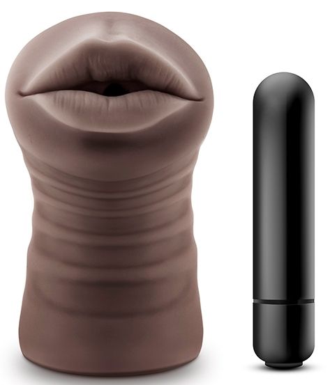 Коричневый мастурбатор-ротик Heather - Blush Novelties - в Химках купить с доставкой