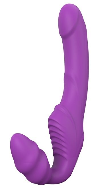 Фиолетовый безремневой вибрострапон DOUBLE DIPPER - Dream Toys - купить с доставкой в Химках