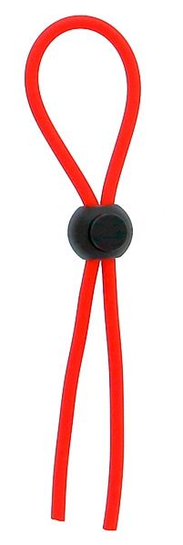 Красное эрекционное лассо с одной бусиной-утяжкой STRETCHY THIN LASSO - Dream Toys - в Химках купить с доставкой