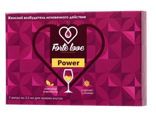 Женский возбудитель мгновенного действия Forte Love Power - 7 ампул (2,5 мл.) - Капиталпродукт - купить с доставкой в Химках