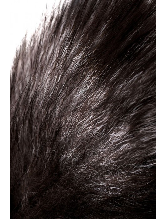 Серебристая металлическая анальная втулка с хвостом чернобурой лисы - размер S - ToyFa - купить с доставкой в Химках