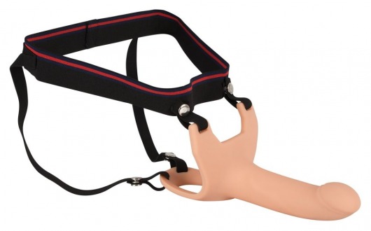 Силиконовый полый страпон на ремнях Silicone Strap-on - 16 см. - Orion - купить с доставкой в Химках