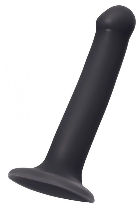 Черный фаллос на присоске Silicone Bendable Dildo M - 18 см. - Strap-on-me - купить с доставкой в Химках