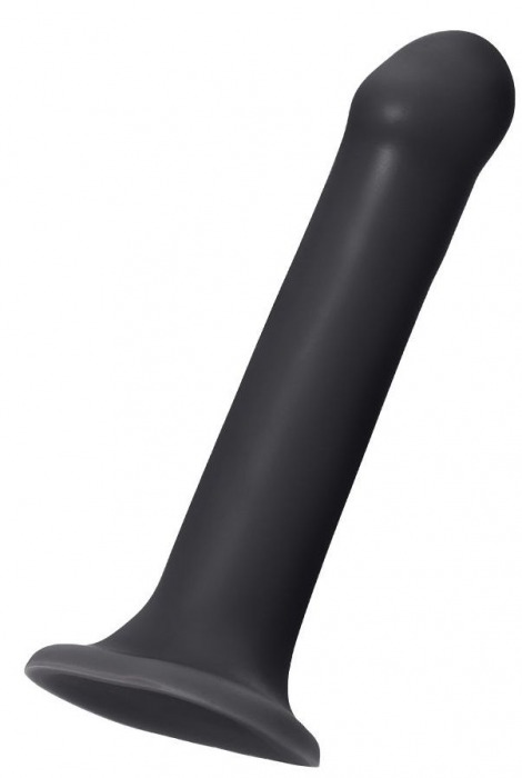 Черный фаллос на присоске Silicone Bendable Dildo XL - 20 см. - Strap-on-me - купить с доставкой в Химках