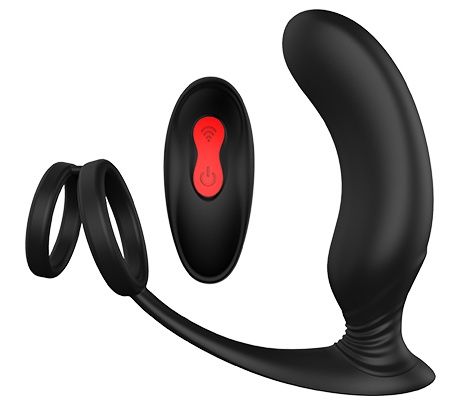 Черный массажер простаты REMOTE P-PLEASER - Dream Toys - в Химках купить с доставкой
