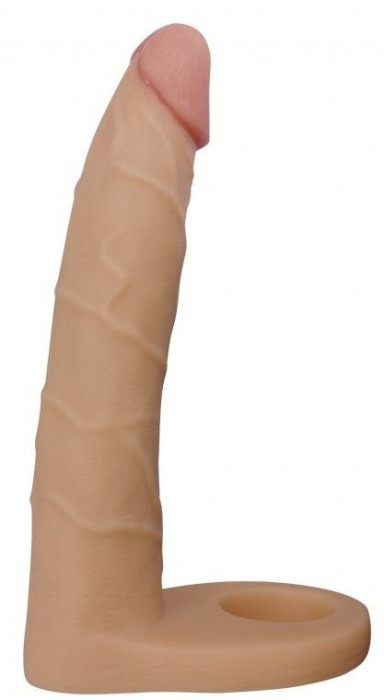 Телесная насадка-фаллоимитатор для двойного проникновения - 17 см. - Lovetoy - купить с доставкой в Химках