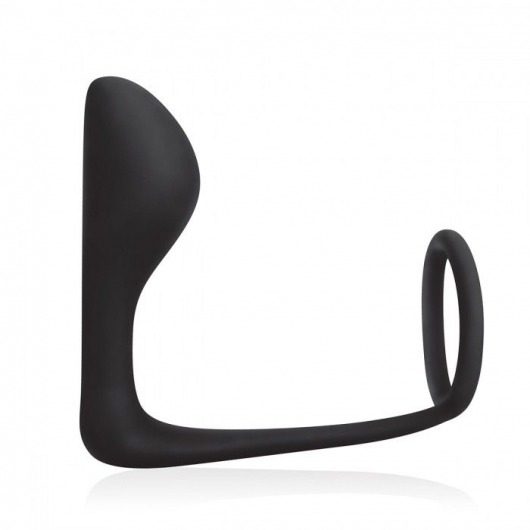 Стимулятор простаты с фиксацией эрекционным кольцом Prostate Gear - BlueLine - в Химках купить с доставкой