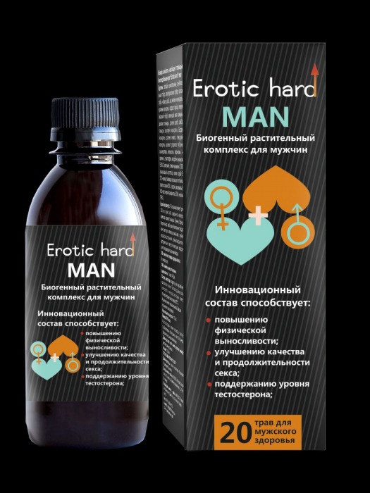 Мужской биогенный концентрат для усиления эрекции Erotic hard Man - 250 мл. - Erotic Hard - купить с доставкой в Химках