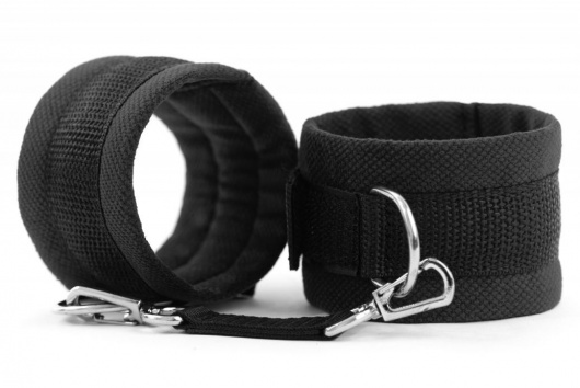 Черные наручники My rules на сцепке - БДСМ Арсенал - купить с доставкой в Химках