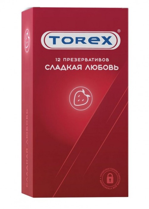 Презервативы Torex  Сладкая любовь  с ароматом клубники - 12 шт. - Torex - купить с доставкой в Химках