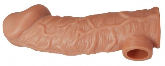Телесная насадка на фаллос с фиксацией мошонки EXTREME SLEEVE - 15,6 см. - KOKOS - в Химках купить с доставкой