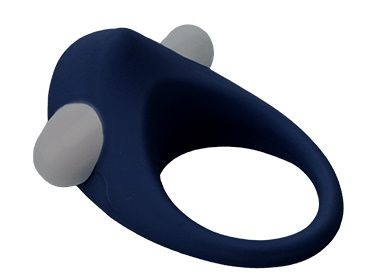 Гладкое синее эрекционное виброкольцо STIMU RING - Dream Toys - в Химках купить с доставкой