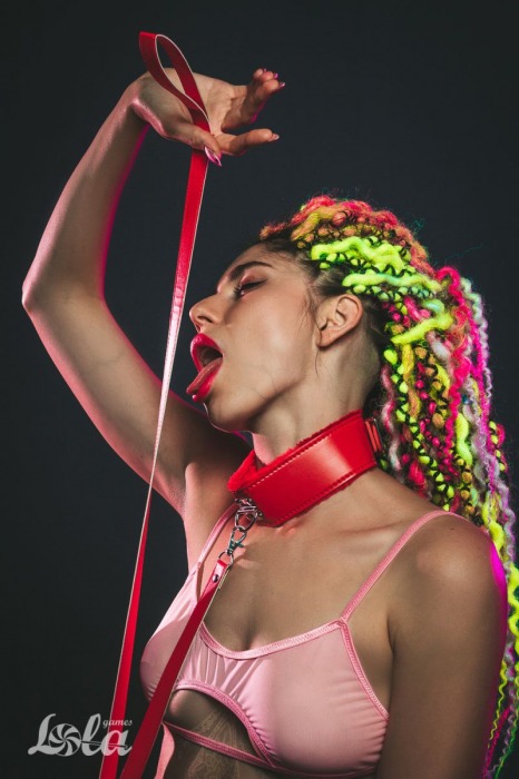 Красный ошейник Circus с поводком - Lola Games - купить с доставкой в Химках