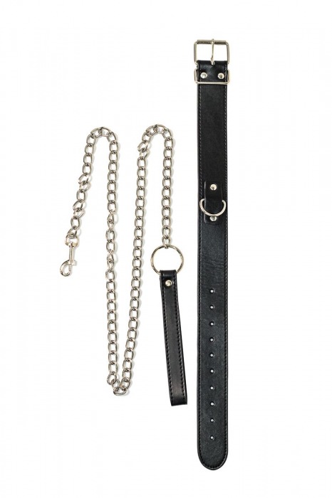 Черный ошейник с поводком Wild - Lola Games - купить с доставкой в Химках