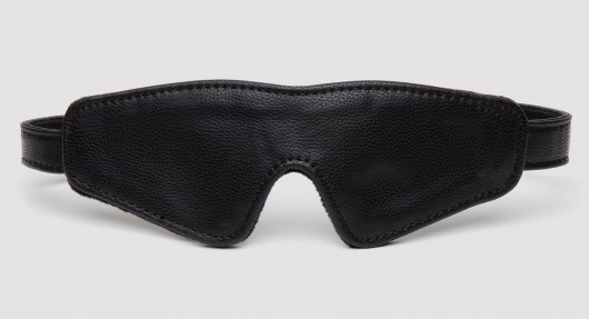 Черная плотная маска на глаза Bound to You Faux Leather Blindfold - Fifty Shades of Grey - купить с доставкой в Химках
