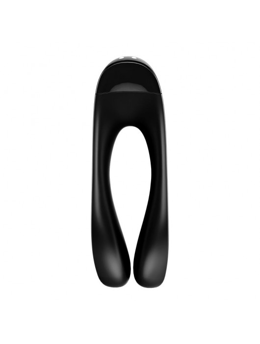 Черный универсальный унисекс вибростимулятор Candy Cane - Satisfyer