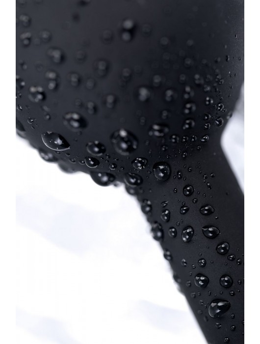 Черная анальная втулка с прозрачным стразом - 7,2 см. - POPO Pleasure - купить с доставкой в Химках