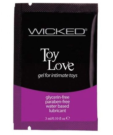 Лубрикант на водной основе для использования с игрушками WICKED Toy Love - 3 мл. - Wicked - купить с доставкой в Химках