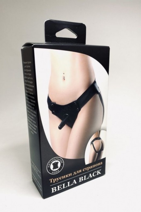 Черные трусики для страпона Bella - БДСМ Арсенал - купить с доставкой в Химках