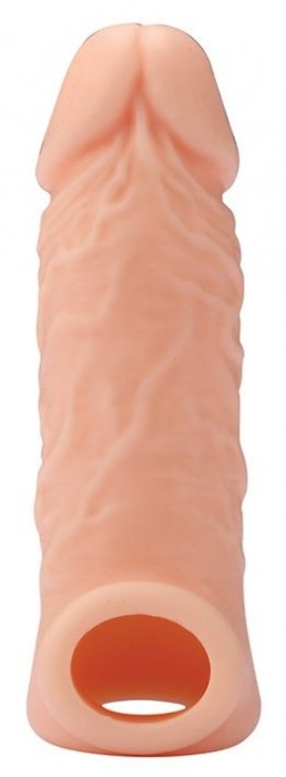 Телесная насадка EXTENDER WITH BALL STRAP 5.5 - 14 см. - Dream Toys - в Химках купить с доставкой