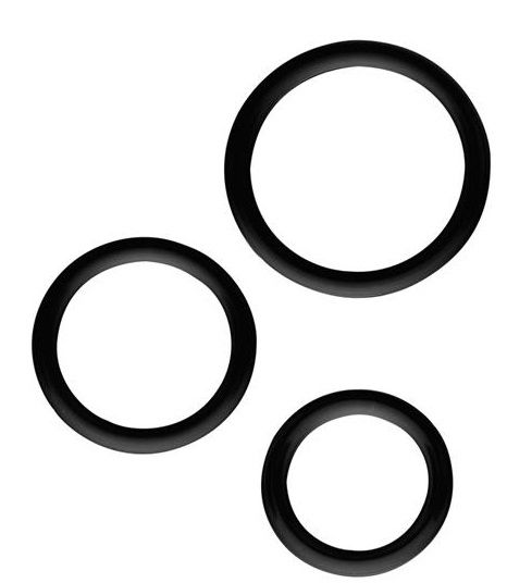 Набор из 3 эрекционных колец SILICONE COCKRINGS - Dream Toys - в Химках купить с доставкой