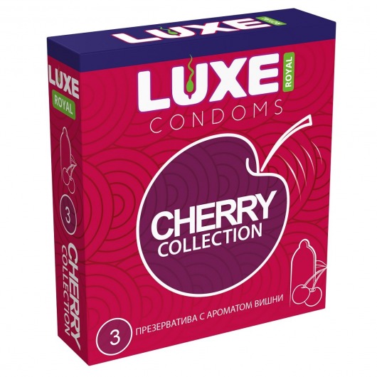Презервативы с ароматом вишни LUXE Royal Cherry Collection - 3 шт. - Luxe - купить с доставкой в Химках
