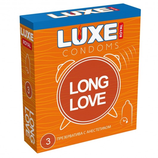 Презервативы с продлевающим эффектом LUXE Royal Long Love - 3 шт. - Luxe - купить с доставкой в Химках
