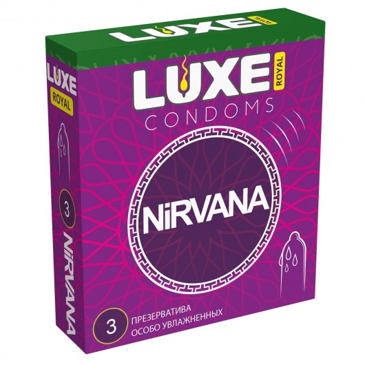 Презервативы с увеличенным количеством смазки LUXE Royal Nirvana - 3 шт. - Luxe - купить с доставкой в Химках