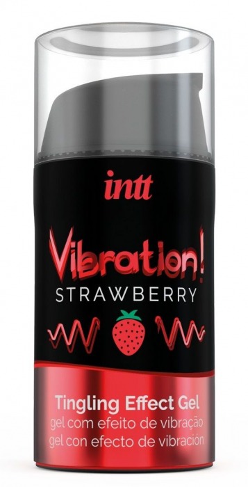 Жидкий интимный гель с эффектом вибрации Vibration! Strawberry - 15 мл. - INTT - купить с доставкой в Химках