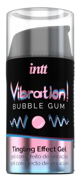 Жидкий интимный гель с эффектом вибрации Vibration! Bubble Gum - 15 мл. - INTT - купить с доставкой в Химках