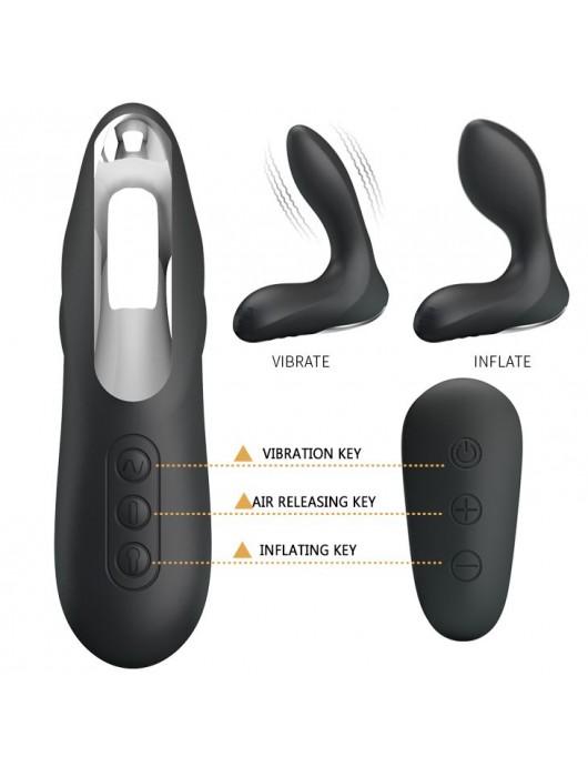 Массажер простаты Nasreddin с функцией расширения и пультом ДУ - 13,5 см. - Baile - в Химках купить с доставкой