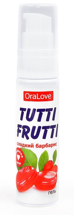 Гель-смазка Tutti-frutti со вкусом барбариса - 30 гр. - Биоритм - купить с доставкой в Химках