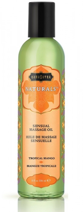 Массажное масло Naturals Tropical Mango с ароматом манго - 236 мл. - Kama Sutra - купить с доставкой в Химках