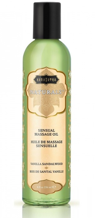 Массажное масло Naturals Vanilla Sandalwood с ароматом ванили и сандала - 236 мл. - Kama Sutra - купить с доставкой в Химках