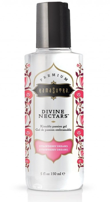 Гель-лубрикант на водной основе Divine Nectars Strawberry Dream с ароматом клубники - 150 мл. - Kama Sutra - купить с доставкой в Химках