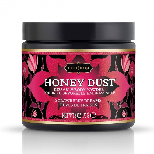 Пудра для тела Honey Dust Body Powder с ароматом клубники - 170 гр. - Kama Sutra - купить с доставкой в Химках