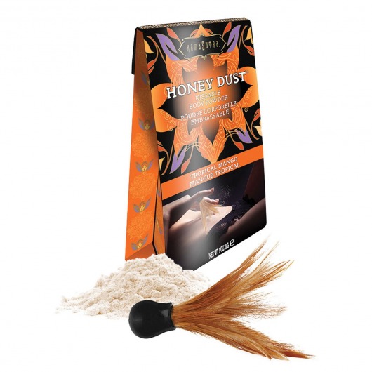 Пудра для тела Honey Dust Body Powder с ароматом манго - 28 гр. - Kama Sutra - купить с доставкой в Химках